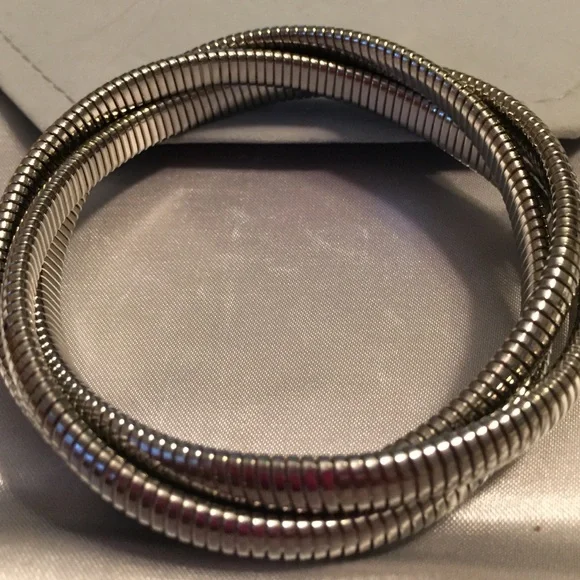 Stainless Steel Coil Bracelet - Picture 2 of 4